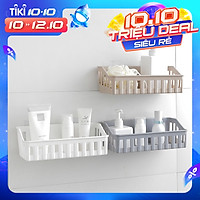 Kệ nhựa dán tường đựng đồ nhà tắm, đồ bếp, vật dụng kích thước 26.5x12x6cm - Chính hãng