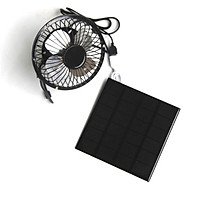 Solar Panel Fan 3.5w 6v 4 Inch Multifunctional Fan For Office Outdoor House