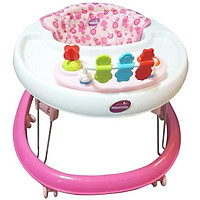 Xe tập đi có đồ chơi và nhạc cho bé MASTELA W2002 bánh xe cao su hãm di chuyển theo quán tính siêu nhẹ xoay 360 độ mặt bàn ăn dặm, bánh xe silicon chống ồn - Tiêu chuẩn JIS Nhật Bản