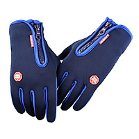 Gloves Touchscreen Cycling Gloves Women Men Windproof Warm Winter Gloves Outdoor Running Hiking Driving, Blue