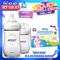 Bộ 2 Bình sữa mô phỏng tự nhiên hiệu Philips Avent (260ml) cho trẻ từ 1 tháng tuổi 693.23