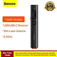 Bút Trình Chiếu Thông Minh Orange Dot PPT Wireless Presenter Cho Macbook/Windows/ Android - Hàng Chính Hãng Baseus