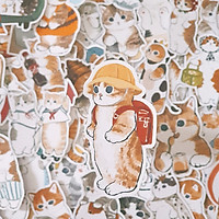 Sticker chủ đề thú cưng mèo cute dễ thương
