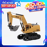 Máy Xúc Điều Khiển Từ Xa 3853 1/24 8Ch Hợp Kim Kim Loại (2.4Ghz) - Cam