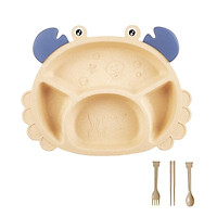 Bộ Đồ Ăn Trẻ Em Lúa Mì Sợi Set Ăn Tối Trẻ Em & Ăn Cua Bộ Đồ Ăn 6 Bộ Tấm Cho Thực Phẩm Sáng Tạo Hình Hoạt Hình bát