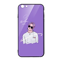 Ốp lưng CƯỜNG LỰC VIỀN ĐEN cho iPhone 6s Plus KPOP_BTS_JIMIN FANART - Hàng chính hãng