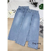Quần bò ống rộng nữ siêu cao cạp kiểu Ms 45