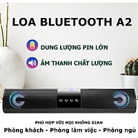 Loa Bluetooth, Loa Vi Tính BUMTEK A2 dáng dài 2 loa cực đỉnh - Âm Thanh Cực Chất - Kiểu dáng sang trọng hỗ trợ thẻ nhớ, đài FM - Hàng chính hãng