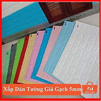 Xốp Dán Tường 3D Giả Gạch Kích Thước 70 x 77cm Chống Ẩm Mốc Độ Bền 5-10 Năm