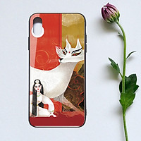 Ốp Lưng Kính Cường Lực - Viền Dẻo - Giành Cho Dòng Iphone - Phong Cách Á Đông - AD021