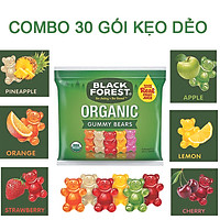 Kẹo Dẻo Hữu Cơ Black Forest Organic Gummy Bears Làm Từ Nước Ép Trái Cây Tự Nhiên Của Mỹ, Bổ Sung Vitamin C, Tăng Sức Đề Kháng Cho Cơ Thể - Combo 30 Gói (23g x30)