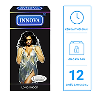 Bao Cao Su Innova Đen- Gai Lớn - Kéo Dài Thời Gian Cực Đã hộp 12c