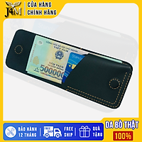 Ví sen 3, da bò thật, ví mini cầm tay cho nam và nữ đựng tiền và thẻ, bh 24 tháng 1 đổi 1, VSN19