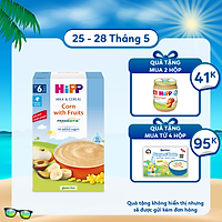 Bột ăn dặm dinh dưỡng Sữa, Hoa quả, Bắp HiPP Organic 250g