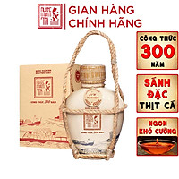 Nước mắm Tĩn cá cơm than nhãn xưa 41N ( tĩn gốm 500ml) sánh đặc thịt cá, không chất bảo quản