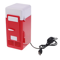 Portable Car Mini Fridge 5V Heat And Cool USB Refrigerator LED Light