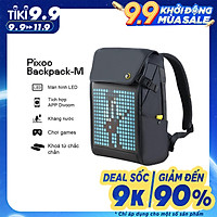 Balo Divoom – Pixoo Backpack-M có màn hình LED tùy chỉnh bằng APP, ngăn chứa lớn vừa Laptop 14 Inch, chống thấm nước cho hoạt động ngoài trời