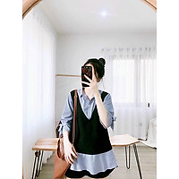 Áo bầu kiểu sơ mi công sở
