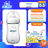 Bình sữa mô phỏng tự nhiên hiệu Philips Avent (260 ml - đơn) cho trẻ từ 1 tháng tuổi 693.13