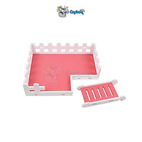 Tầng gỗ gắn lồng sắt Hamster