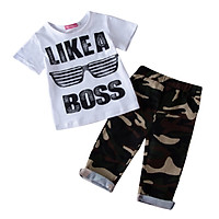 Summer newborn baby Boy Clothes bebes Short Sleeve Cotton T-shirt Tops+Denim Shorts Jean Outfit infant Clothing 2PCS/Set 1-4Y