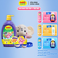 Sữa Tắm Gội cho bé Carrie Junior hương Grapeberry 700g + Túi Đeo Voi bông (màu ngẫu nhiên)