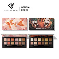 Bộ bảng phấn mắt Perfect Diary màu lên đẹp chống thấm nước có cọ với 12 màu sắc