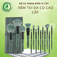 Bộ Cọ trang điểm 14 cây makeup chuyên nghiệp tặng kèm túi da, cọ trang điểm cá nhân lông siêu mềm, chất lượng cao chuyên nghiệp với đầy đủ loại cọ dành cho người cơ bản đến chuyên nghiệp