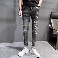 Quần Jean Nam Chất Bò Cao Cấp Màu Xám Đen Trẻ Trung Cực Hot Hàng Chuẩn Shop Thời Trang GB02