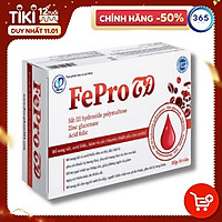 FePro - Bổ sung sắt, Hỗ trợ quá trình tạo hồng cầu, Giúp phòng ngừa và giảm nguy cơ thiếu máu do thiếu sắt (Hộp 30 viên)