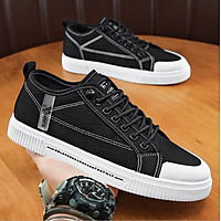 Giày Sneaker nam vải bò, giày thể thao nam kiểu dáng đơn giản, dễ phối đồ QA - 404