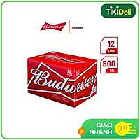 Thùng 12 Lon Bia Budweiser (500ml / Lon)