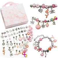 DIY Charm Bracelet Making Kit Bead Jewelry Charms for Girls Teens DIY Craft