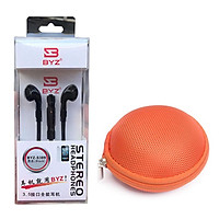 Bộ tai nghe nhét tai BYZ S389 và hộp đựng tai nghe Foxy - Hàng nhập khẩu