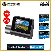 Camera hành trình 70mai Dash Cam Pro Plus , 70mai A500 Quốc tế , Tích hợp sẵn GPS - Hàng Chính Hãng