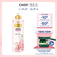 Sữa tắm nước hoa dưỡng ẩm sáng da Cindy Bloom Aroma Flower mùi hương ngọt ngào nữ tính 640g
