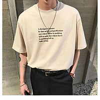 Áo thun unisex form rộng tay lửng nam nữ hàn quốc in chữ New designer