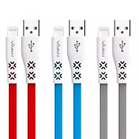 Cáp Sạc Lightning VIVAN CTL100 – Loại Dẹt 1m, Chất Liệu Nhựa TPE Cách Điện Tốt – HÀNG CHÍNH HÃNG (Màu Ngẫu Nhiên)