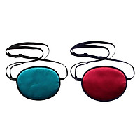 2x Elastic Adjustable Silk Eye Patch for Adults Lazy Eye Amblyopia Strabismus