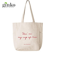 Túi Vải Tote Ginko Unisex Phong Cách Hàn Quốc In Hình YOU'RE MY CUP OF TEA K03