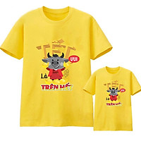 Áo tết 2021 in decal nổi cao cấp, áo thun tết 2021, áo thun tân sửu đẹp phpng cách, cáo thun 2021, vải cotton mát mịn