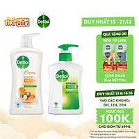 Bộ 1 chai sữa tắm Onzen mật ong kháng khuẩn dưỡng thể Dettol 950g/Chai và 1 nước rửa tay diệt khuẩn Dettol 250g/Chai