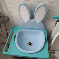 Bồn rửa mặt mini cho bé kèm van và ống sả nước , bộ tăng chiều cao 7cm