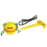 Outdoor Tug Dog Chew Toy Molar Bite Squeaky Rope Ball Toy Teeth Cleaning Interactive Pet Food Dispensing Features Toy