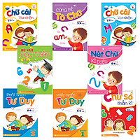 Combo 8 cuốn: Bé học IQ (5-6 tuổi)