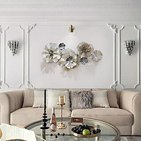 Phù điêu - tranh sắt treo tường hình hoa đẹp (117 * 56cm)