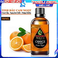 Tinh dầu Cam Ngọt Nguyên Chất 50ML (ORANGE) - Tinh dầu Cam Cao Cấp Giúp Thư Giãn Tinh Thần, Khử Mùi, Xua Đuổi Côn Trùng, Thích Hợp Dùng Với Đèn Xông Và Máy Khuếch Tán Tinh Dầu