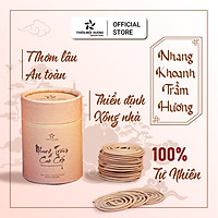 Nhang khoanh trầm hương tự nhiên - 40 khoanh - Thơm dịu nhẹ, lưu hương đến 3 giờ - Thiên Mộc Hương