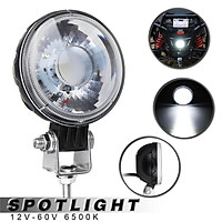 【18W】(3inch) LED COB Motorcycle Spotlight Sidelight Work Light Headlight SPOT Beam IP68 Waterproof Aluminum DC12-60V 6500K Universal For Car Motorcycle-WHITE
