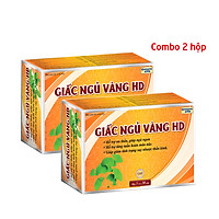 Combo 2 hộp Viên uống ngủ ngon thảo dược Giấc Ngủ Vàng HD giảm mất ngủ - Hộp Vàng 30 viên